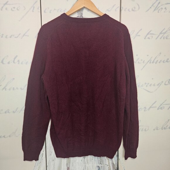 Club Room Men's Sweater Size Large 100% Cashmere V Neck - Picture 2 of 8